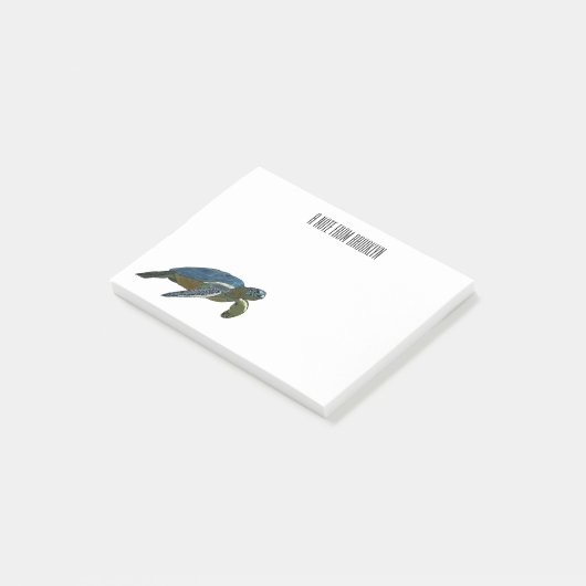 Zee schildpad cartoon post-it® notes (Schuin)