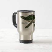 Zee schildpad cartoon reisbeker (Voorkant links)