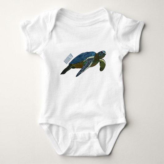 Zee schildpad cartoon romper (Voorkant)