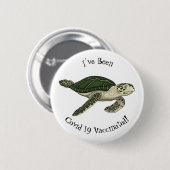 Zee schildpad cartoon ronde button 5,7 cm (Voorkant /achterkant)