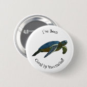 Zee schildpad cartoon ronde button 5,7 cm (Voorkant /achterkant)