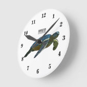 Zee schildpad cartoon ronde klok (Hoek)