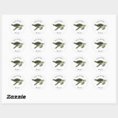 Zee schildpad cartoon ronde sticker (Vel)