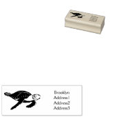 Zee schildpad cartoon rubberstempel (Gestempeld)