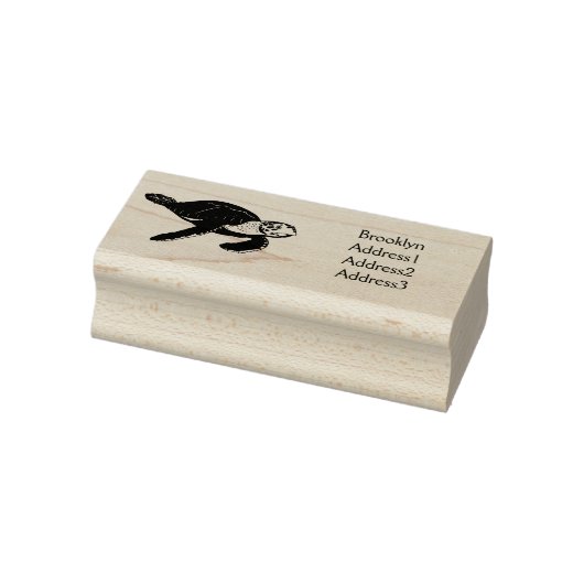 Zee schildpad cartoon rubberstempel (Stempel)