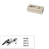 Zee schildpad cartoon rubberstempel (Gestempeld)