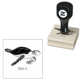 Zee schildpad cartoon rubberstempel (Gestempeld)