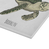 Zee schildpad cartoon snijplank (Hoek)