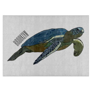 Zee schildpad cartoon snijplank