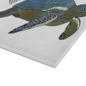 Zee schildpad cartoon snijplank (Hoek)