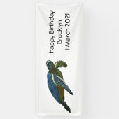 Zee schildpad cartoon spandoek (Verticaal)