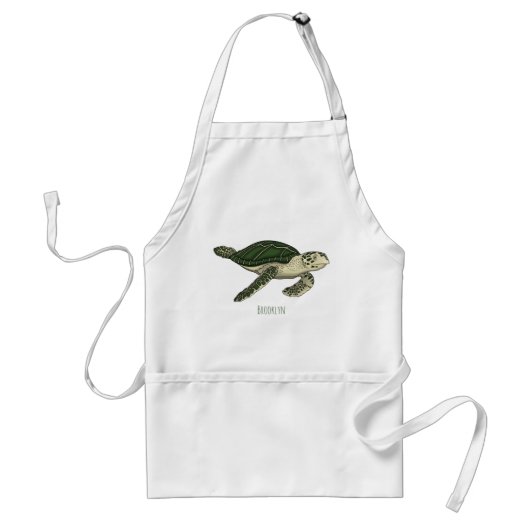 Zee schildpad cartoon standaard schort (Voorkant)