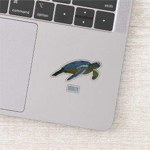 Zee schildpad cartoon sticker
