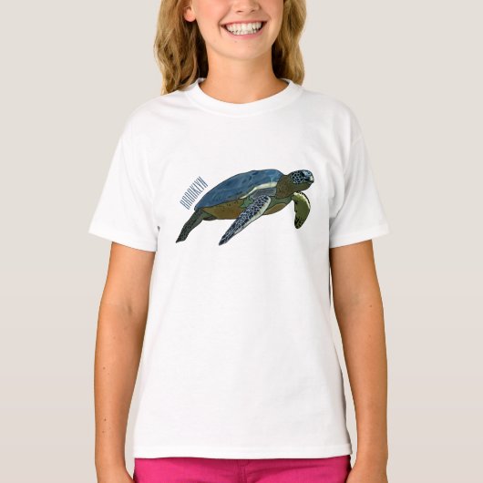 Zee schildpad cartoon t-shirt (Voorkant)