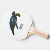 Zee schildpad cartoon tafeltennisbatje (Zijkant)