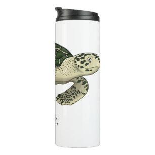 Zee schildpad cartoon thermosbeker