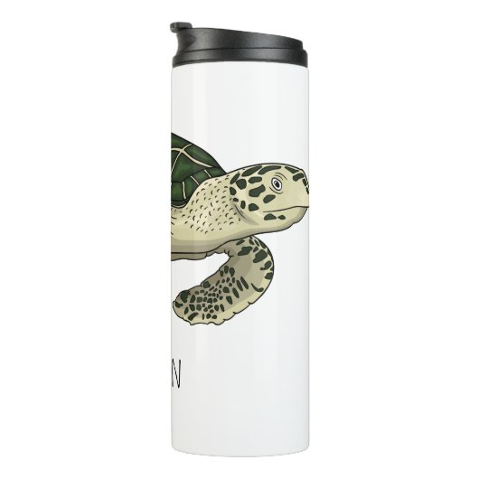 Zee schildpad cartoon thermosbeker (Geroteerd rechts)