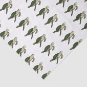 Zee schildpad cartoon tissuepapier (Detail)