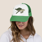 Zee schildpad cartoon trucker pet (In situ)