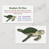 Zee schildpad cartoon visitekaartje (Voorkant / Achterkant)