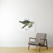 Zee schildpad cartoon wandkleed (In Situ (horizontaal))