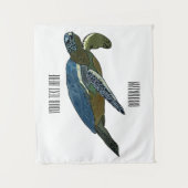 Zee schildpad cartoon wandkleed (Voorkant)