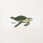 Zee schildpad cartoon yogamat (Achterkant (horizontaal))
