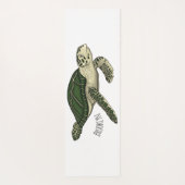 Zee schildpad cartoon yogamat (Achterkant)