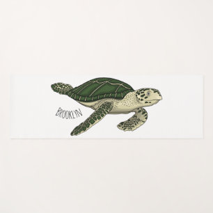Zee schildpad cartoon yogamat
