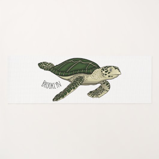 Zee schildpad cartoon yogamat (Voorkant (horizontaal))