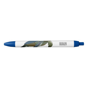 Zee schildpad cartoon zwarte inkt pen