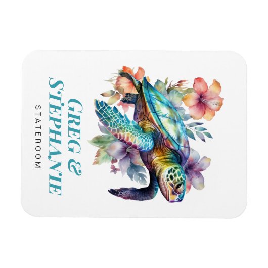 Zee Schildpad Cruiseschip Stateroom Magnet Magneet (Horizontaal)