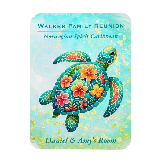 Zee Schildpad Cruiseschip Stateroom Magnet Magneet (Verticaal)