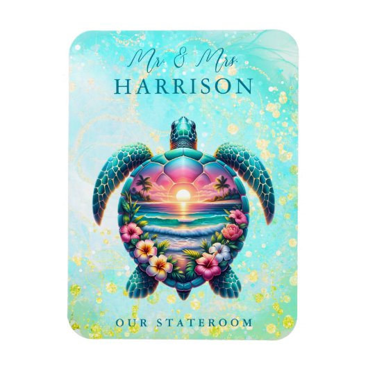 Zee Schildpad Cruiseschip Stateroom Magnet Magneet (Verticaal)