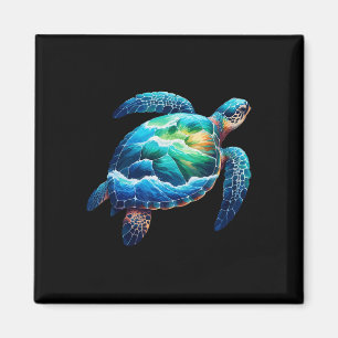 Zee Schildpad Dier Earth Day Vrouwen Mannen Kinder Magneet