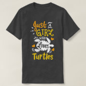 Zee schildpad een meisje dat van Turtles houdt...  T-shirt (Design voorkant)