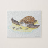 Zee schildpad en baby's legpuzzel (Horizontaal)