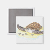 Zee schildpad en baby's magneet (Voorkant / Achterkant)