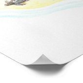 Zee schildpad en baby's poster (Hoek)