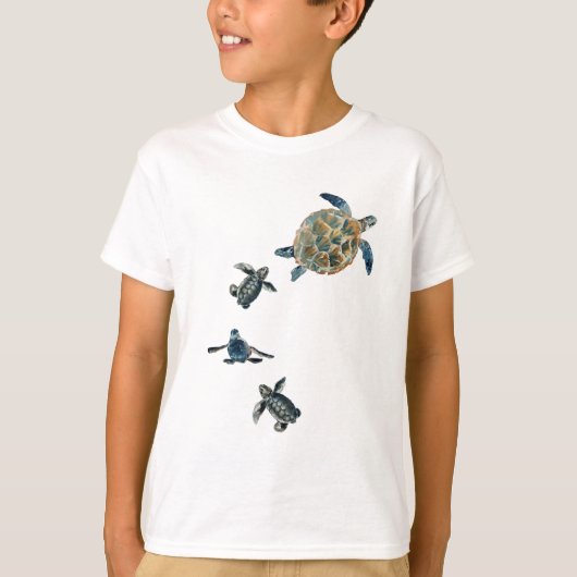 Zee schildpad en baby's t-shirt (Voorkant)