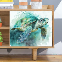 Zee Schildpad en Bubbels Decoupage