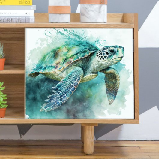 Zee Schildpad en Bubbels Decoupage Tissuepapier