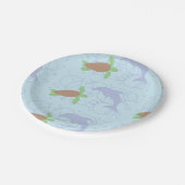 Zee schildpad en dolfijn papieren bordje (Gekanteld)