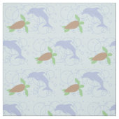Zee schildpad en dolfijn stof (Swatch)
