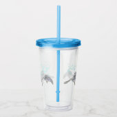 Zee schildpad en kleurrijke oorspronkelijke tekeni acryl drinkbeker (Rechts)