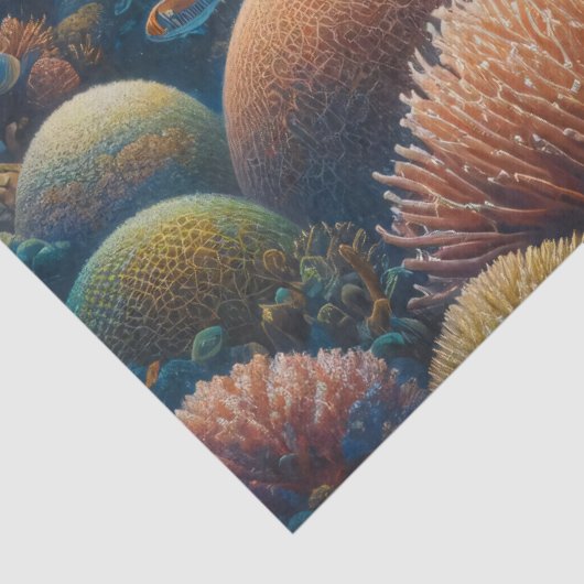 Zee Schildpad en koraal Decoupage Tissuepapier (Detail)