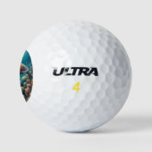 Zee Schildpad en Koraal Golfballen (Logo)