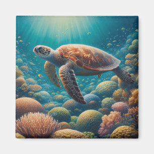 Zee Schildpad en Koraal Magneet