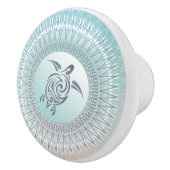 Zee schildpad en Mandala nautisch Keramische Knop (Rechts)