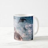 Zee schildpad en zee leeuw onder water koffiemok (Voorkant rechts)